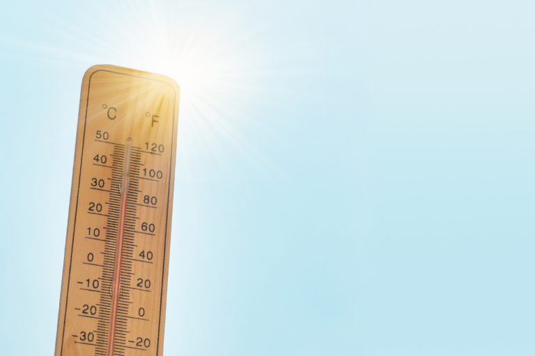 Termómetro bajo el sol