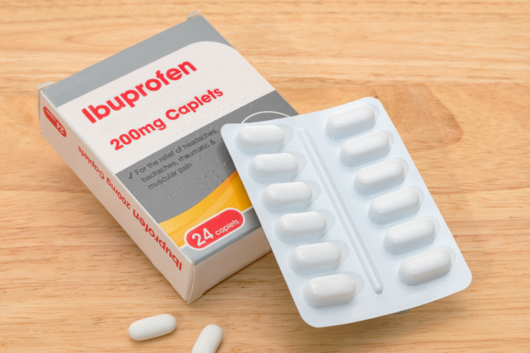 Caja de pastillas de ibuprofeno